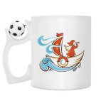 Кружка с футбольным мячиком