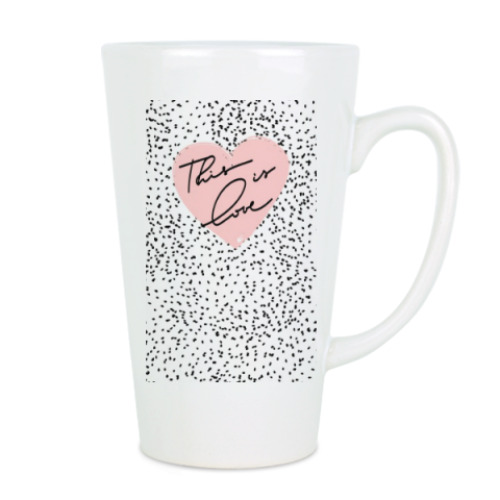 Чашка Латте с принтом Любовь/ This is love