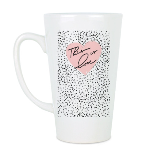 Чашка Латте с принтом Любовь/ This is love