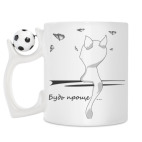 Кружка с футбольным мячиком