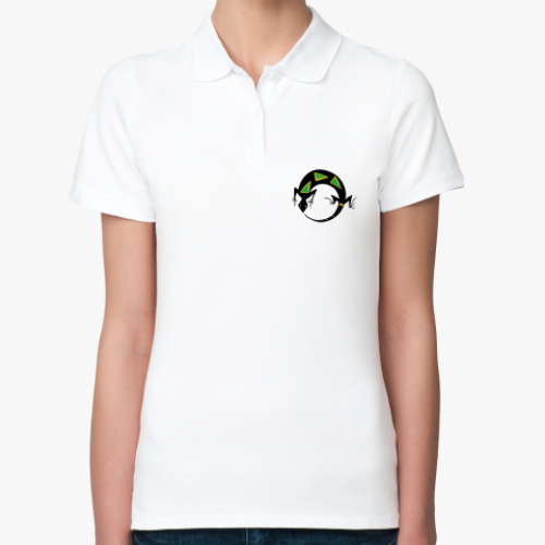 Женская рубашка поло (печать) с принтом Lizard