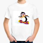 Пингвин на сноуборде