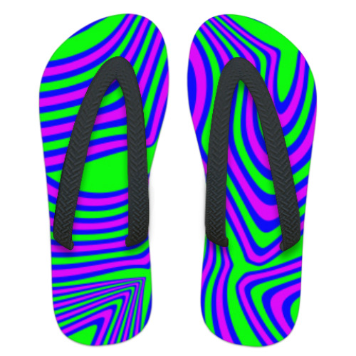 Шлепанцы (сланцы) с принтом Абстракция