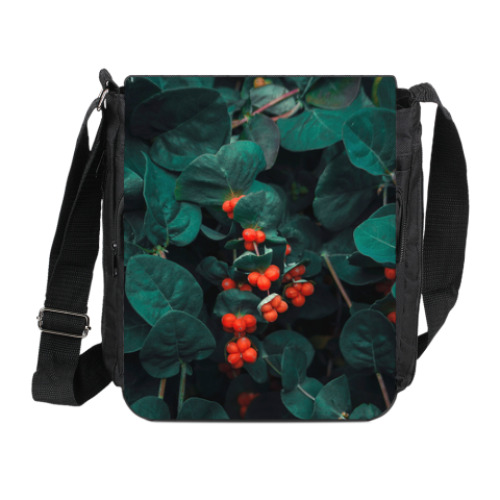 Сумка на плечо (мини-планшет) с принтом Ягоды