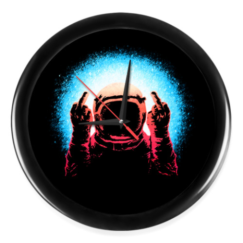 Настенные часы с принтом Грубый Космонавт