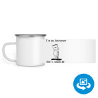 Кружка металлическая белая (круговая запечатка)