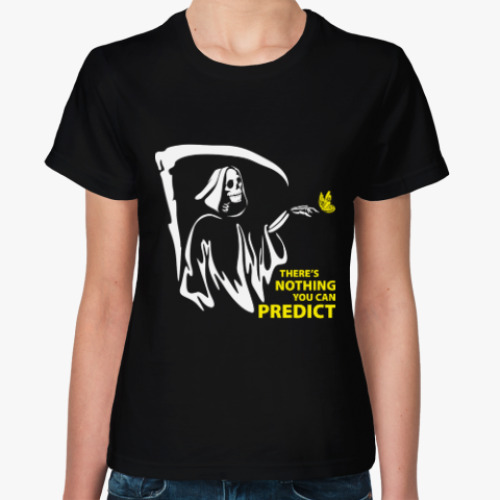 Женская футболка с принтом Death and Butterfly