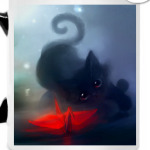 Котенок играет