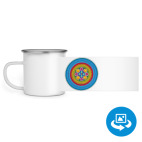 Кружка металлическая белая (круговая запечатка)