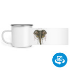 Кружка металлическая белая (круговая запечатка)