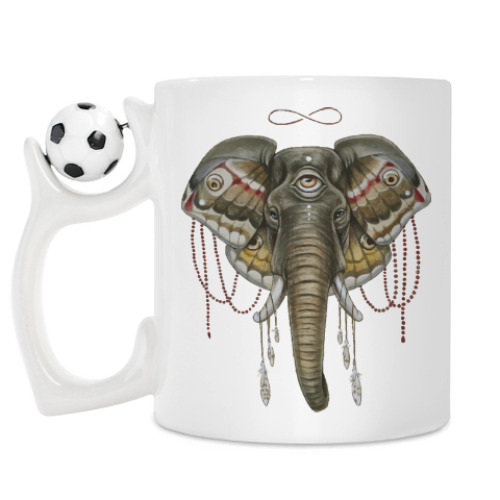 Кружка с принтом Индийский слон