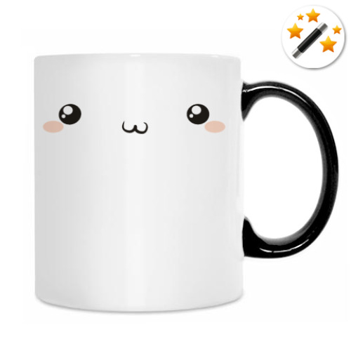 Кружка-хамелеон с принтом Кавай