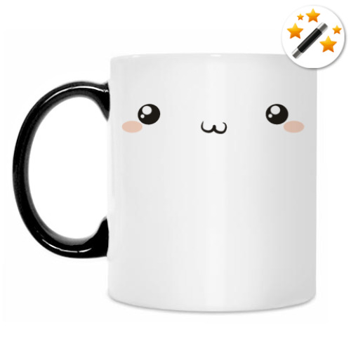 Кружка-хамелеон с принтом Кавай