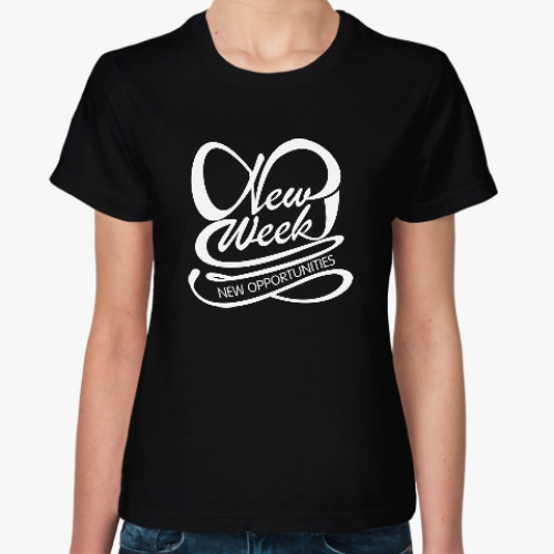 Женская футболка с принтом Надпись. Бесконечность. Мотивация