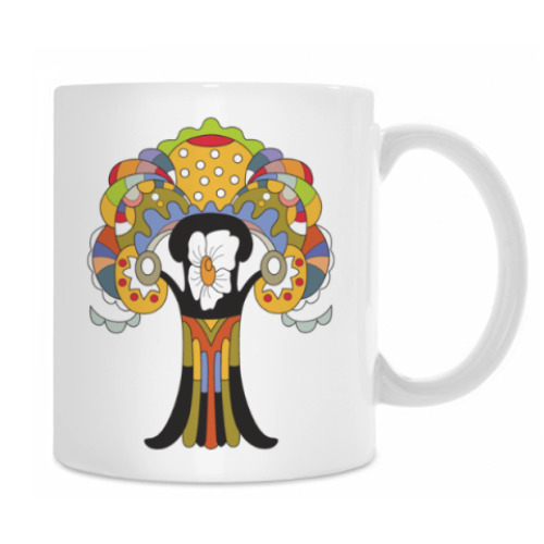 Кружка с принтом Дерево счастья