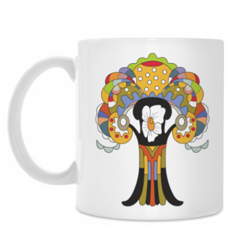 Кружка с принтом Дерево счастья