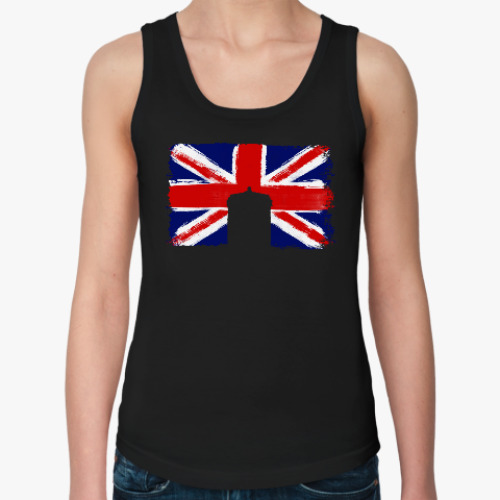 Женская майка с принтом Тардис Англия