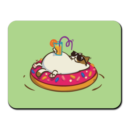 Коврик для мыши с принтом Пятничный Котик №8