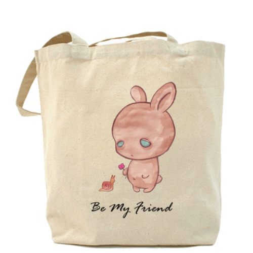 Сумка шоппер с принтом Friend