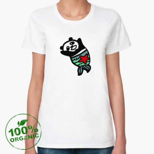 Женская футболка из органик-хлопка   Панда