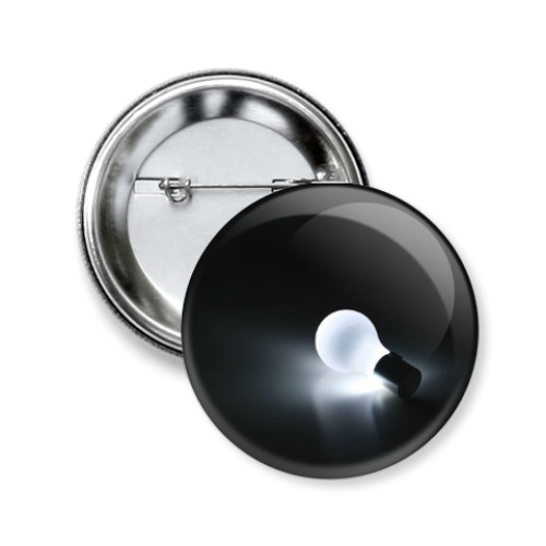 Значок 50мм с принтом Свет во тьме