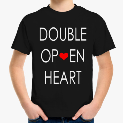 Детская футболка с принтом Double Open Heart