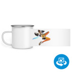 Кружка металлическая белая (круговая запечатка)