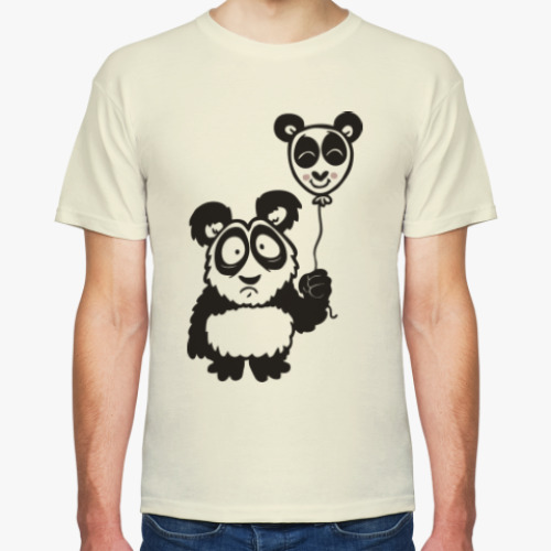 Футболка с принтом Панда с шариком