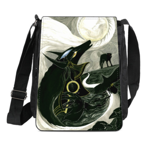 Сумка-планшет с принтом Анубис-проводник