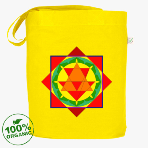 Сумка шоппер с принтом Бала-трипура-янтра