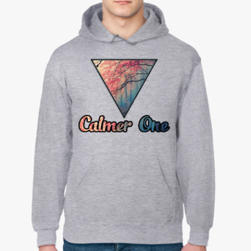 Толстовка худи с принтом Calmer One