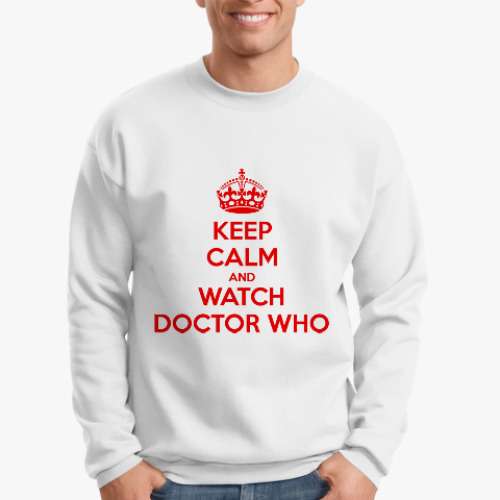 Свитшот с принтом KEEP CALM and WATCH DOCTOR WHO