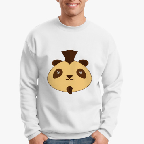 Свитшот с принтом Смешная панда панк