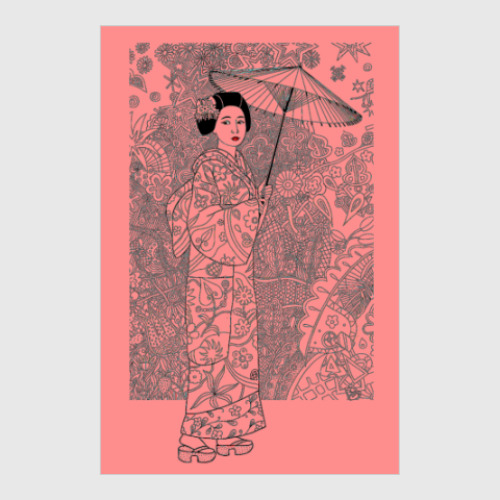Постер с принтом Гейша. Япония вокруг нас.