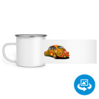 Кружка металлическая белая (круговая запечатка)