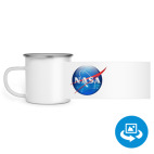 Кружка металлическая белая (круговая запечатка)