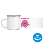 Кружка металлическая белая (круговая запечатка)