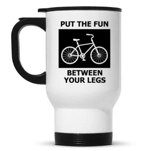 Кружка-термос с принтом Велосипед