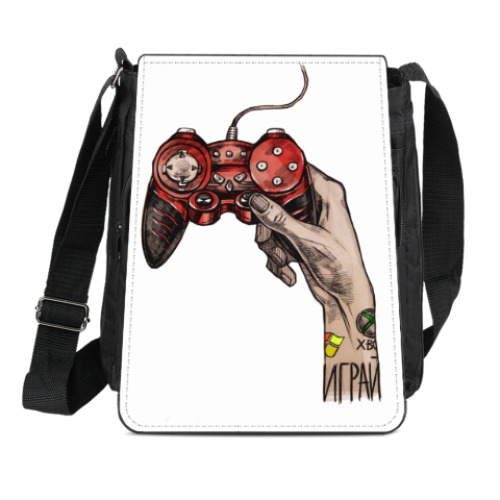 Сумка-планшет с принтом Играй!