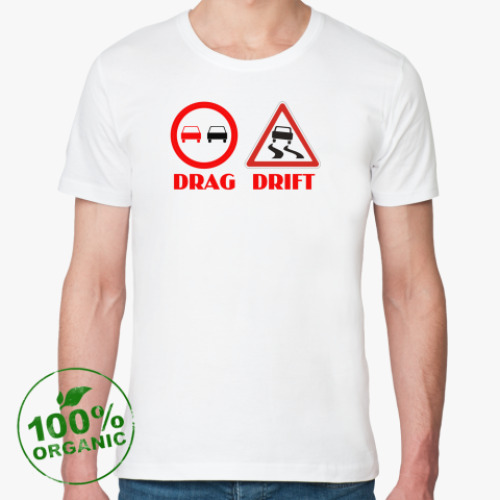 Футболка из органик-хлопка с принтом Drag Drift