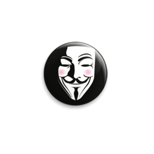Значок 25мм вендетта, анонимус, Гай Фокс