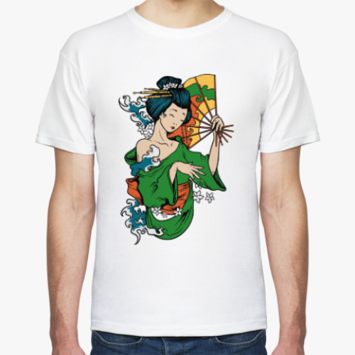 Футболка с принтом Гейша