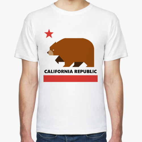Футболка с принтом Медведь Калифорния