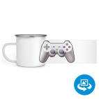 Кружка металлическая белая (круговая запечатка)