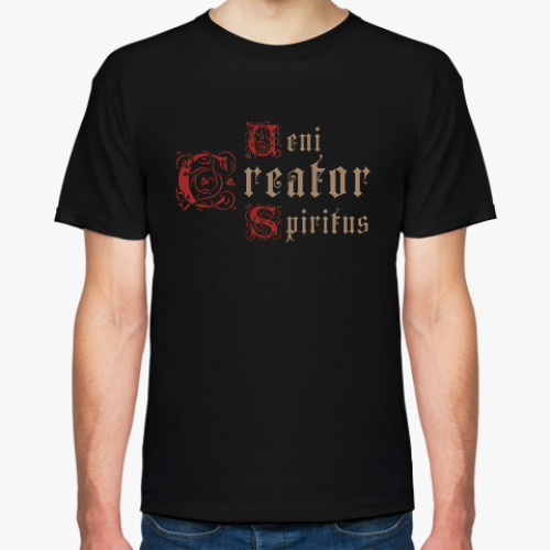 Футболка с принтом Veni Creator Spiritus