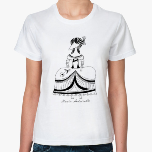 Классическая футболка с принтом Королева