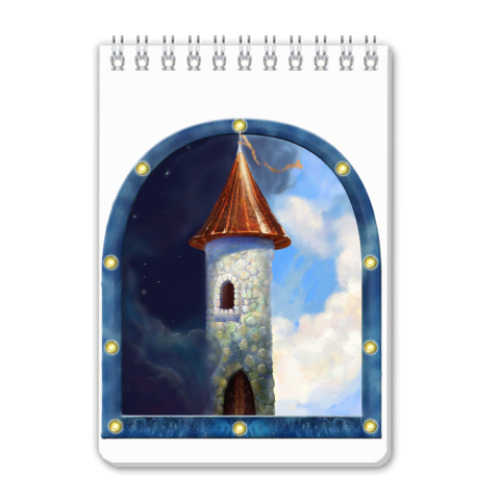 Блокнот с принтом Башня