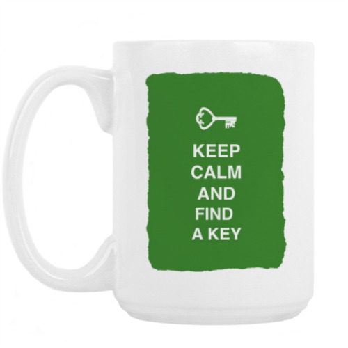 Кружка с принтом Keep calm and find a key