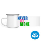 Кружка металлическая белая (круговая запечатка)