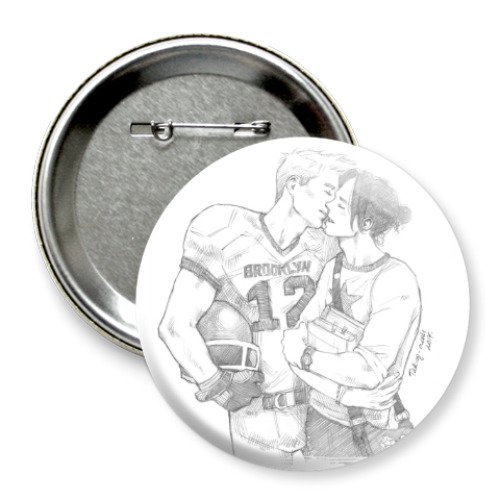 Значок 75мм Steve Rogers / Bucky Barnes (Stucky)